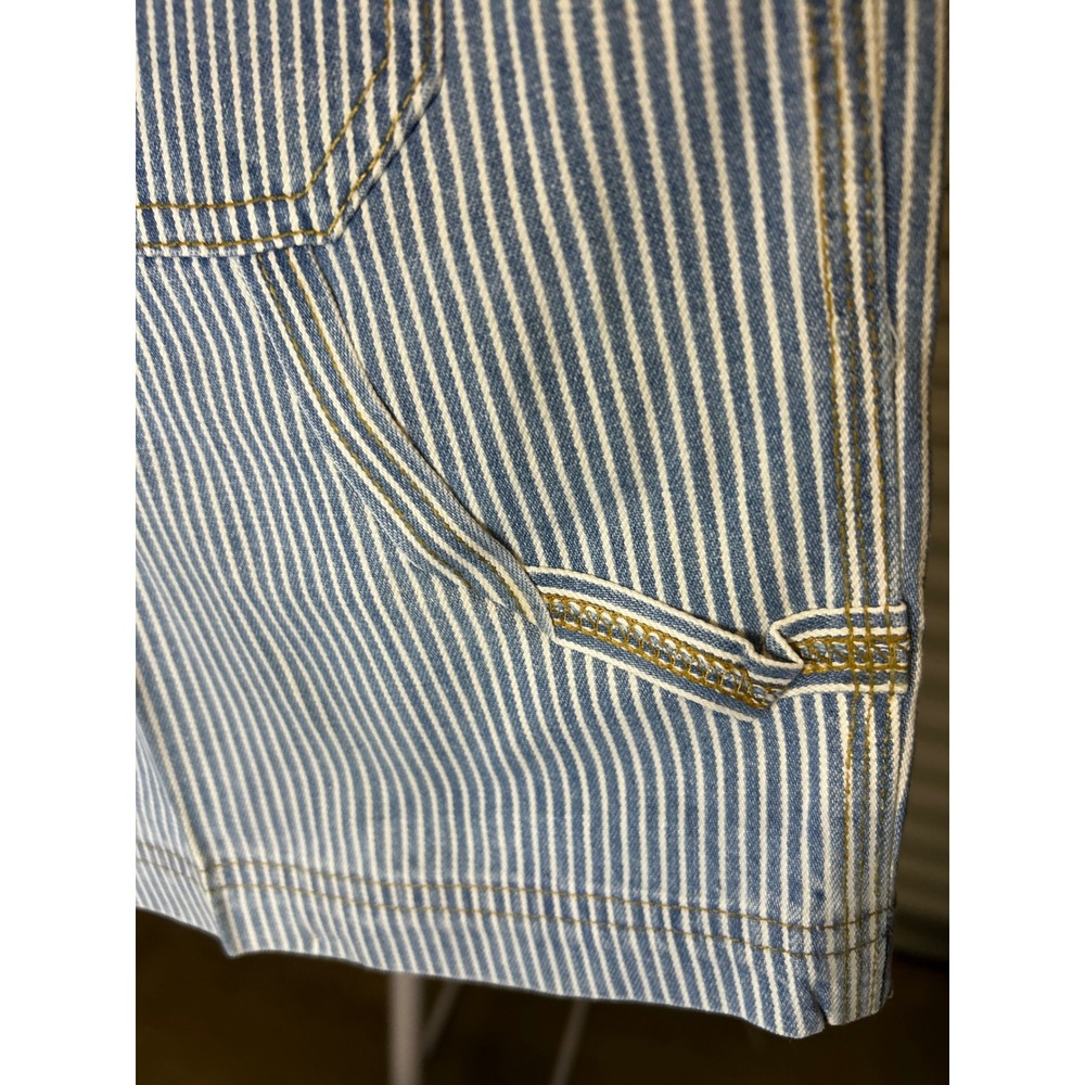 Rockies Shorts Women 27 Blue Hickory Stripe Relaxed Carpenter VTG 90s Western - Picture 8 of 8